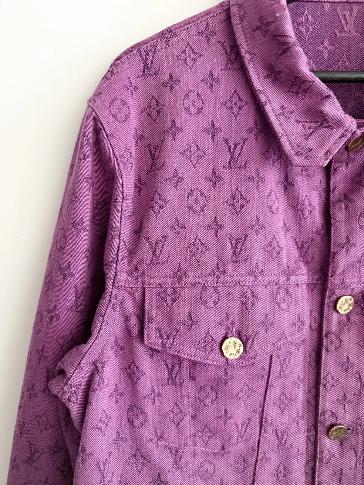 Louis Vuitton All Over Monogram Purple Denim Jacket