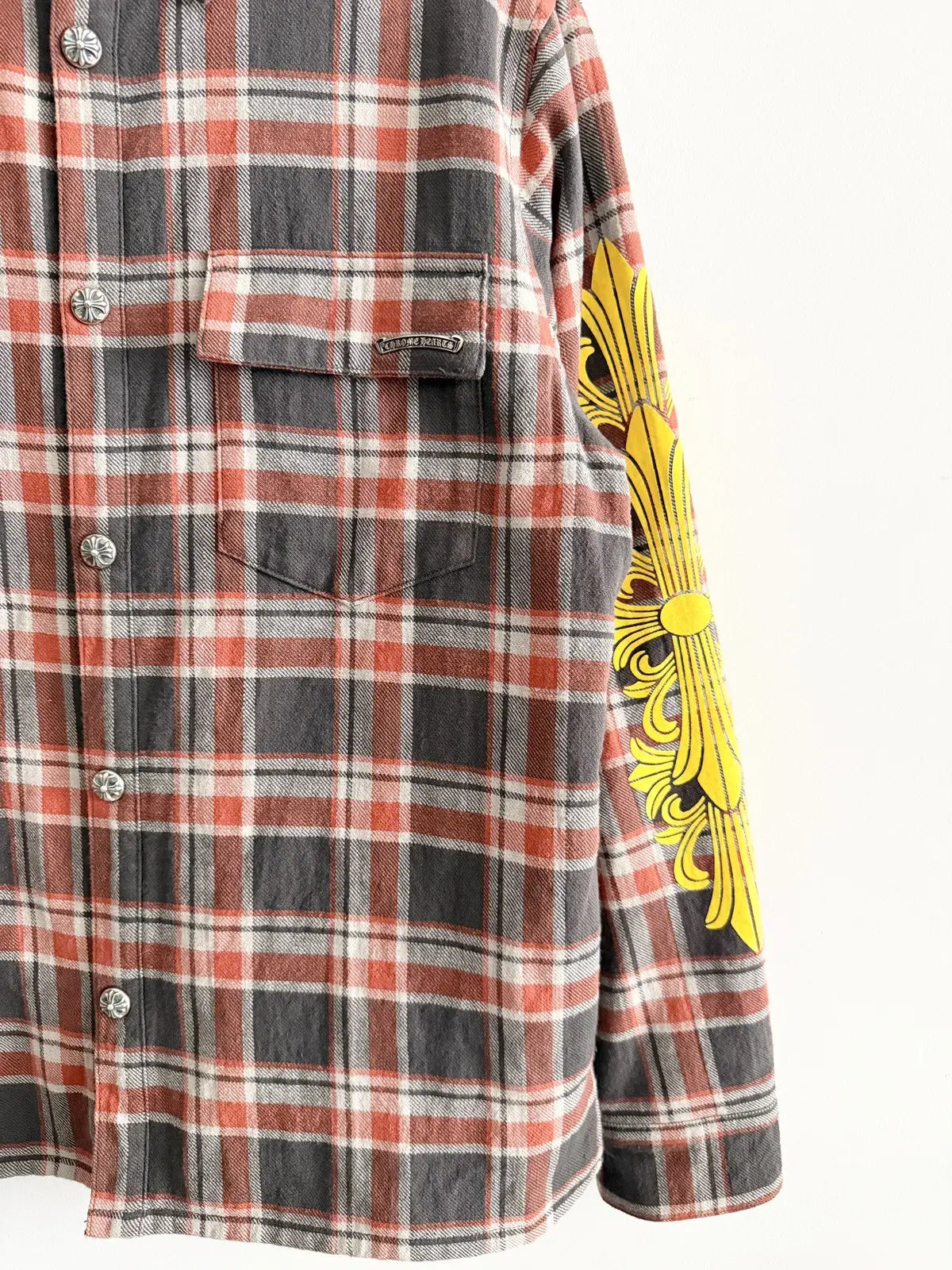 Chrome Hearts Quilted Padded Flannel Jacket