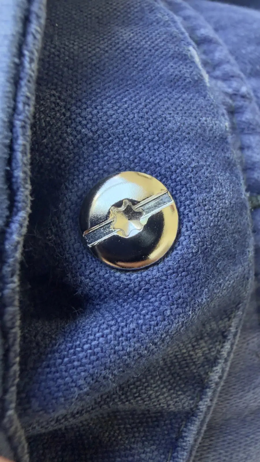 Chrome Hearts Blue Cross Patch Vintage French Work Pants