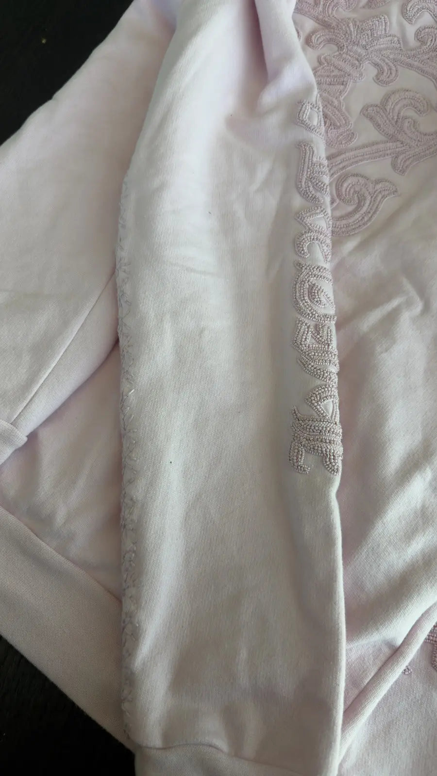 Chrome Hearts Pink Vine Dagger Beaded Hoodie Chrome Hearts