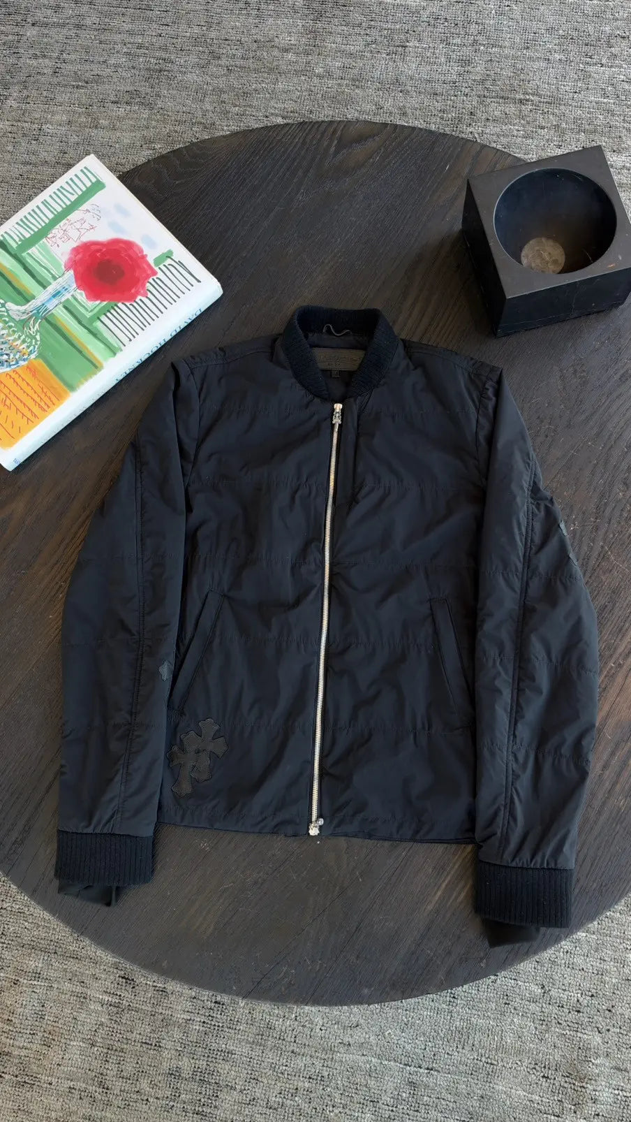 Chrome Hearts Cross Patch Nylon Bomber Jacket Size M Chrome Hearts