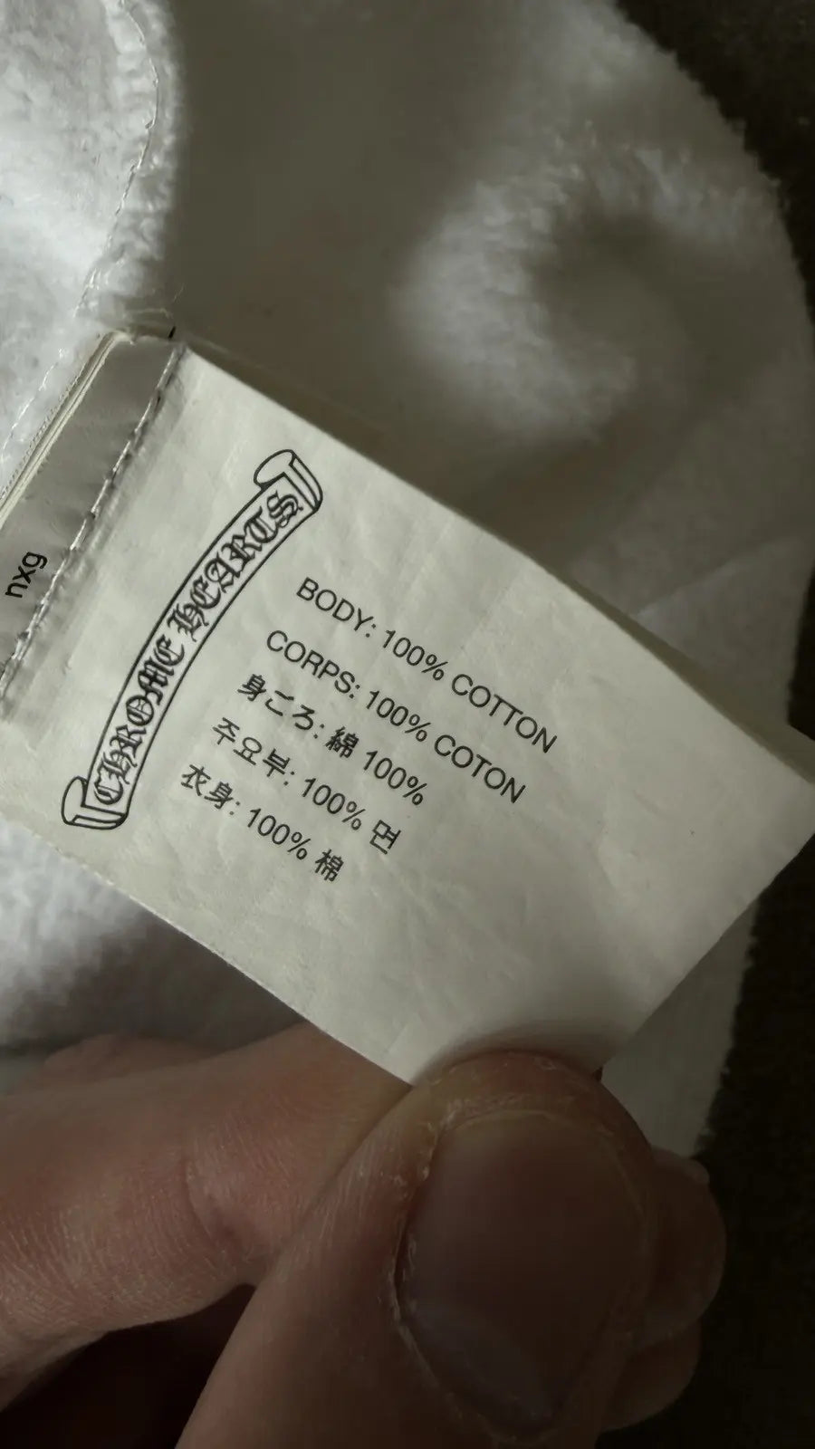 Chrome Hearts White Zip Up Banner Hoodie