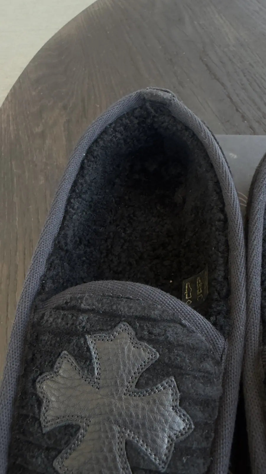 Chrome Hearts Corduroy Cross Patch Slippers Chrome Hearts