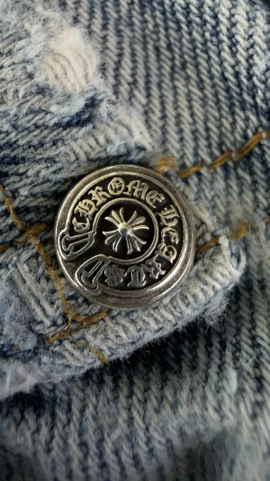Chrome Hearts Levi Cross Patch Jeans Chrome Hearts