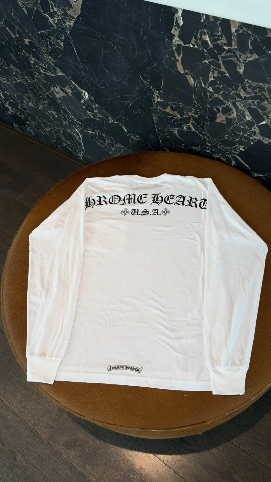 Chrome Hearts Script Logo USA Long Sleeve T-Shirt Size L Chrome Hearts