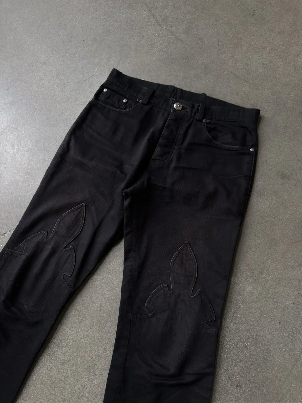 Chrome Hearts Fleur Knee Denim Jeans