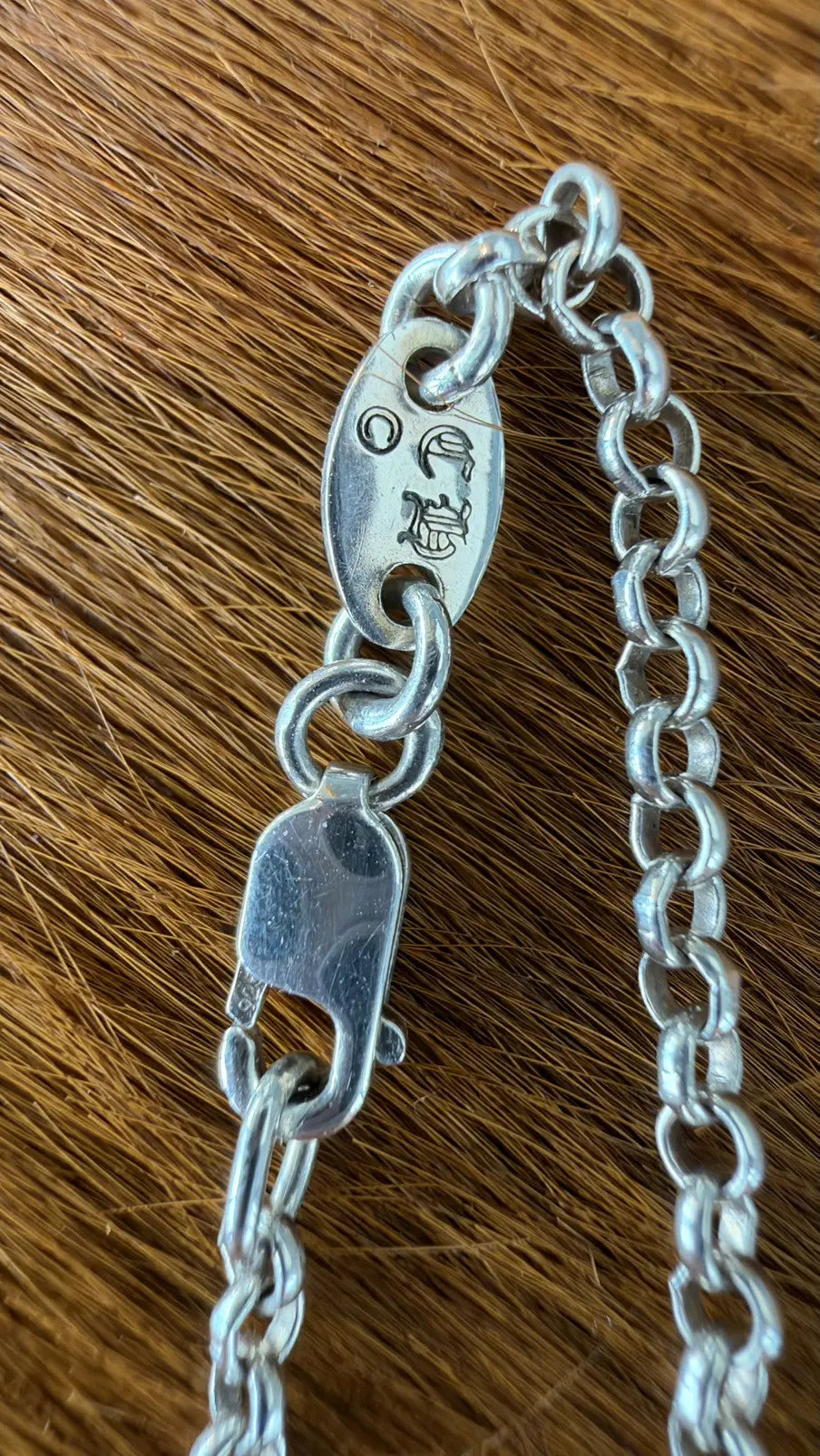 Chrome Hearts Floral Cross Safety Pin Necklace - 16 Inches Chrome Hearts