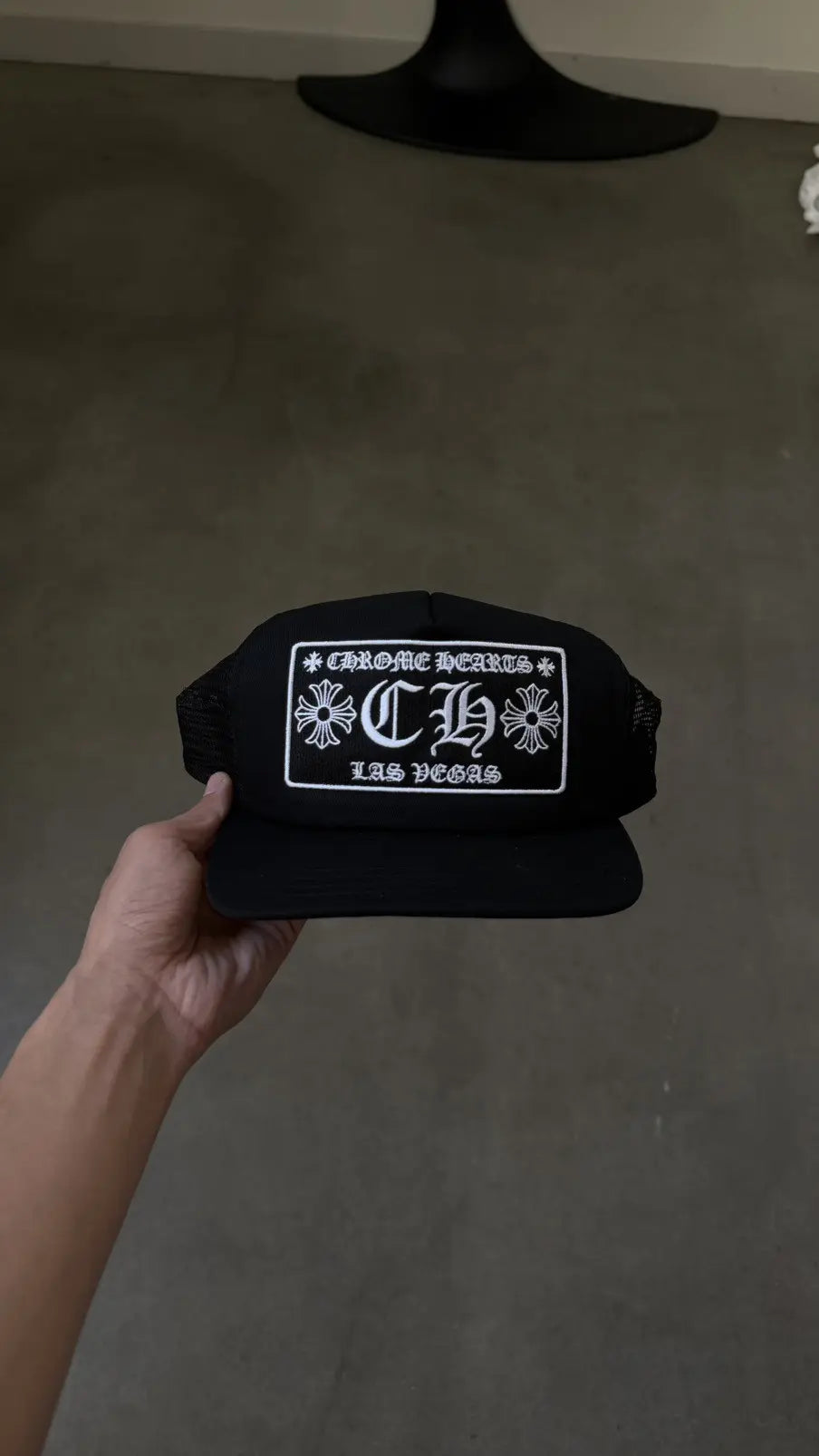 Chrome Hearts Las Vegas Trucker Hat Black