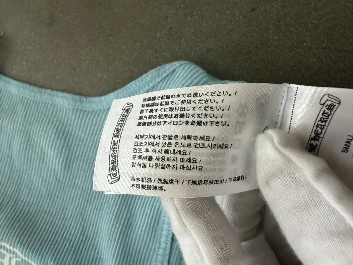 Chrome Hearts Blue Horseshoe Rib Tank Top