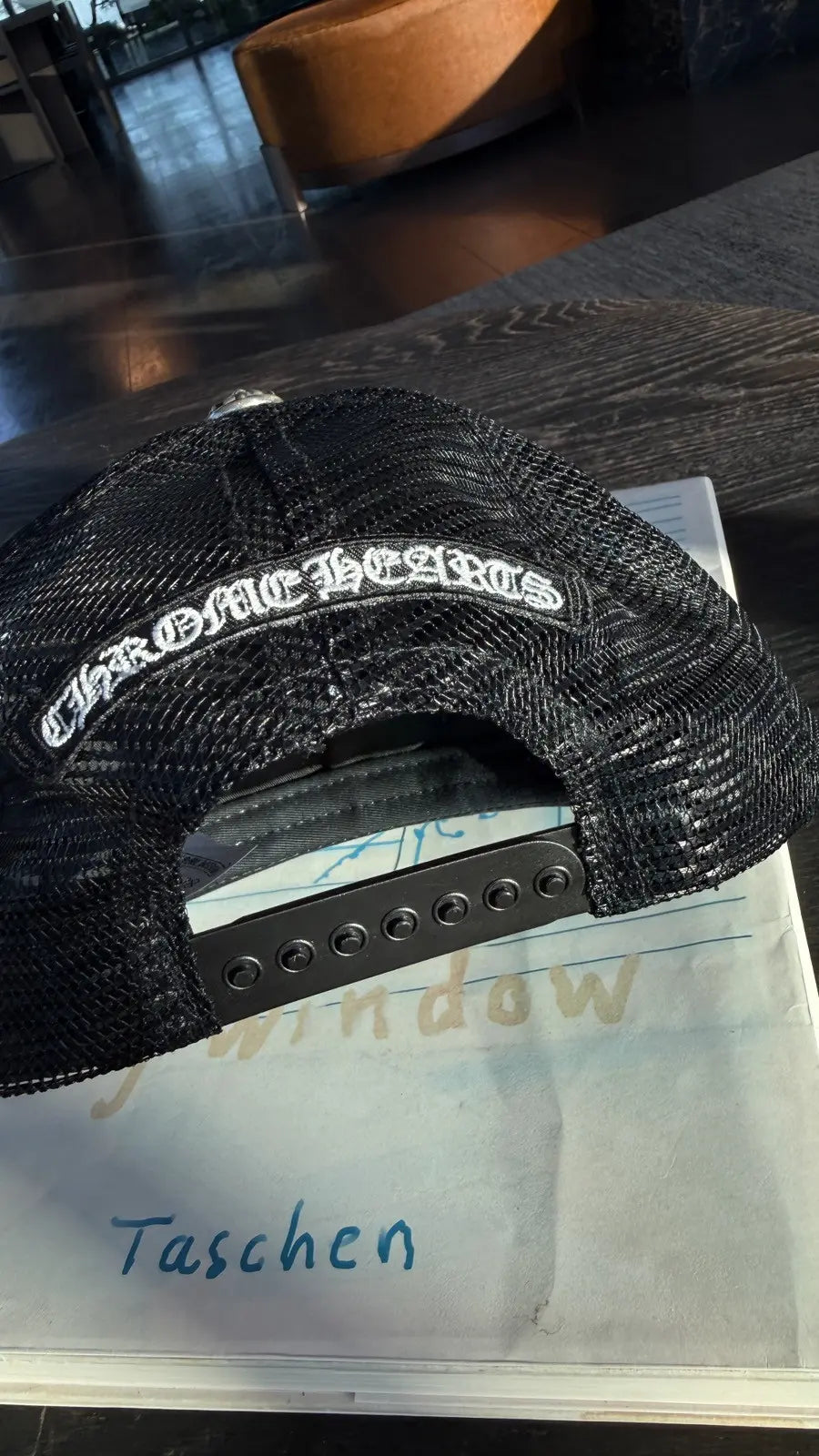Men's Chrome Hearts 'Fuck' Leather Patch Trucker Hat Chrome Hearts