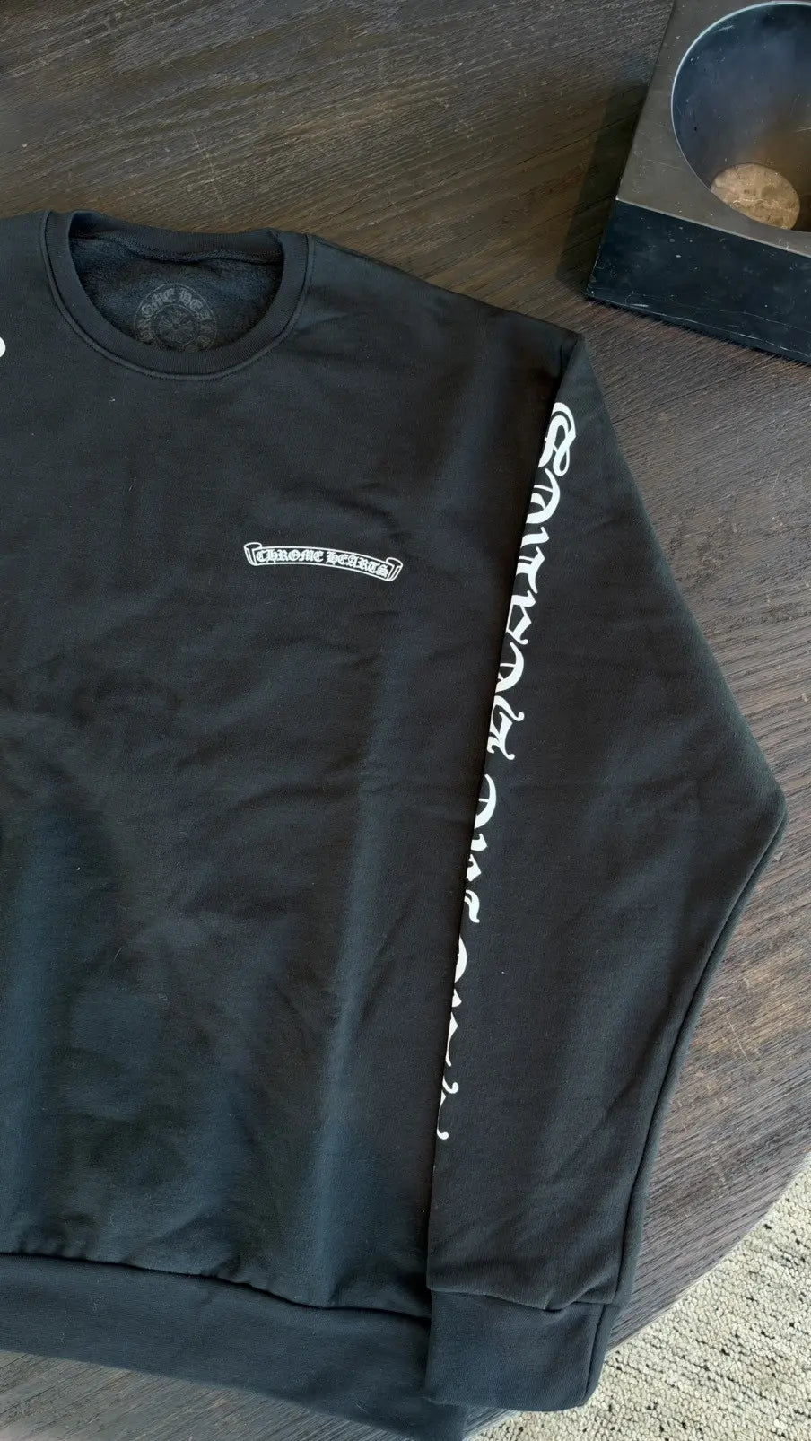 Chrome Hearts Scroll Logo Crewneck Sweatshirt Size M Chrome Hearts