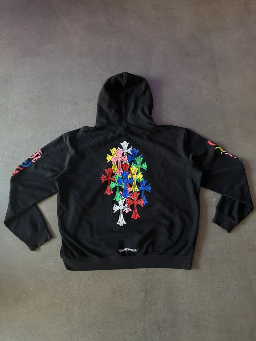 Chrome Hearts Cross Logo Zip Up Hoodie Black/Multicolor