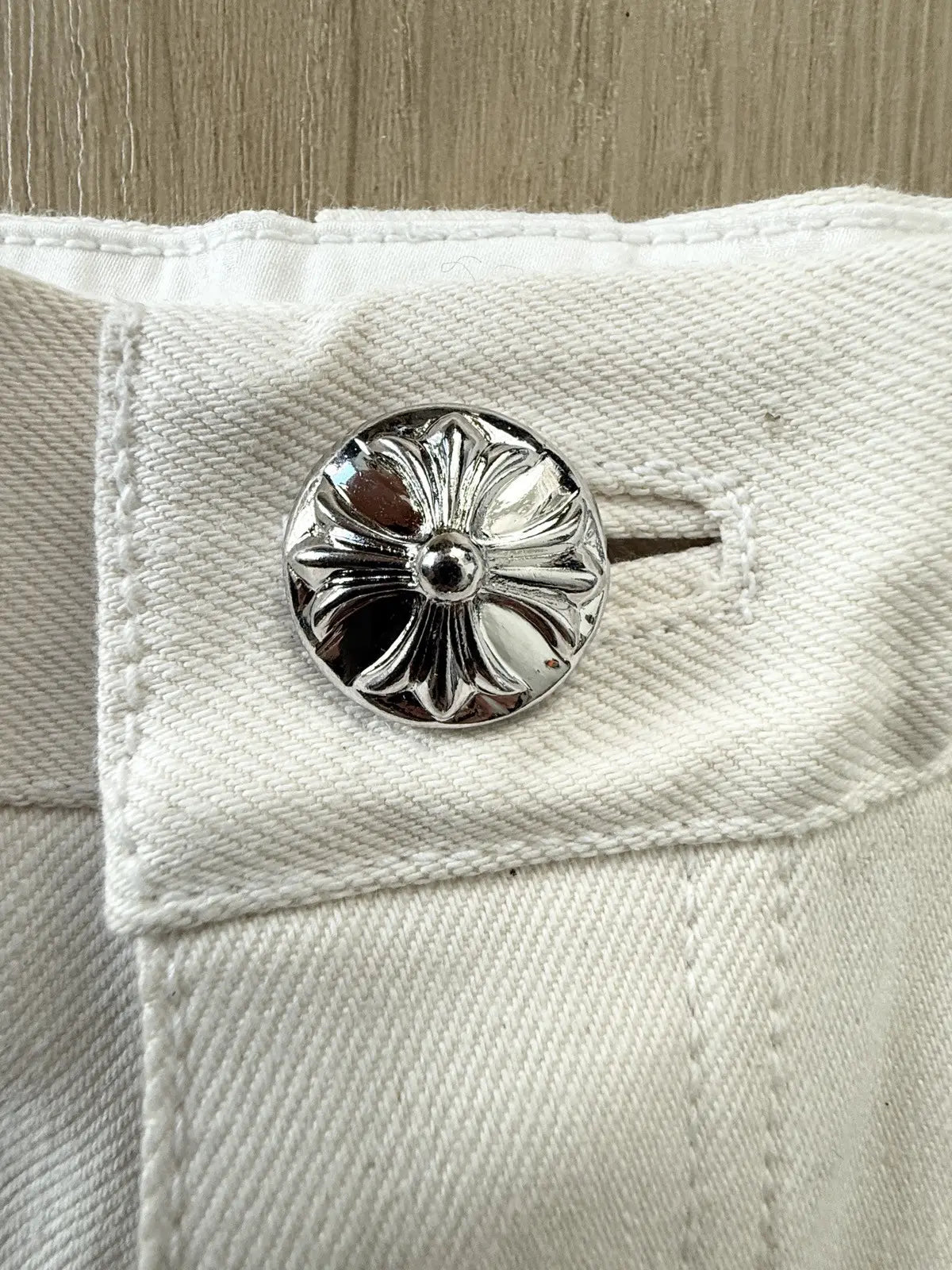 Chrome Hearts Wide Leg Pants with Leather Strap