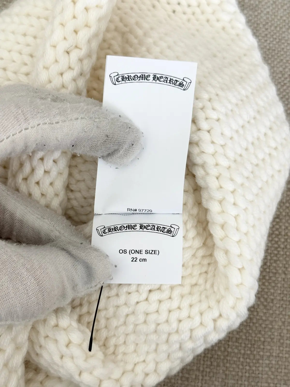 Chrome Hearts Beaded Cross Patch Beanie