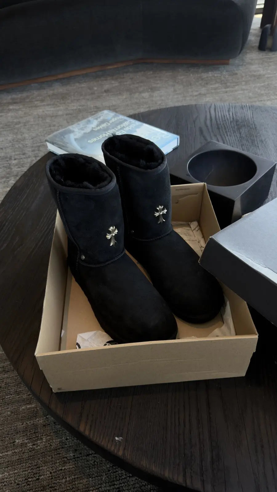 Chrome Hearts x UGG Suede Cross Boots Size 42 Chrome Hearts x UGG
