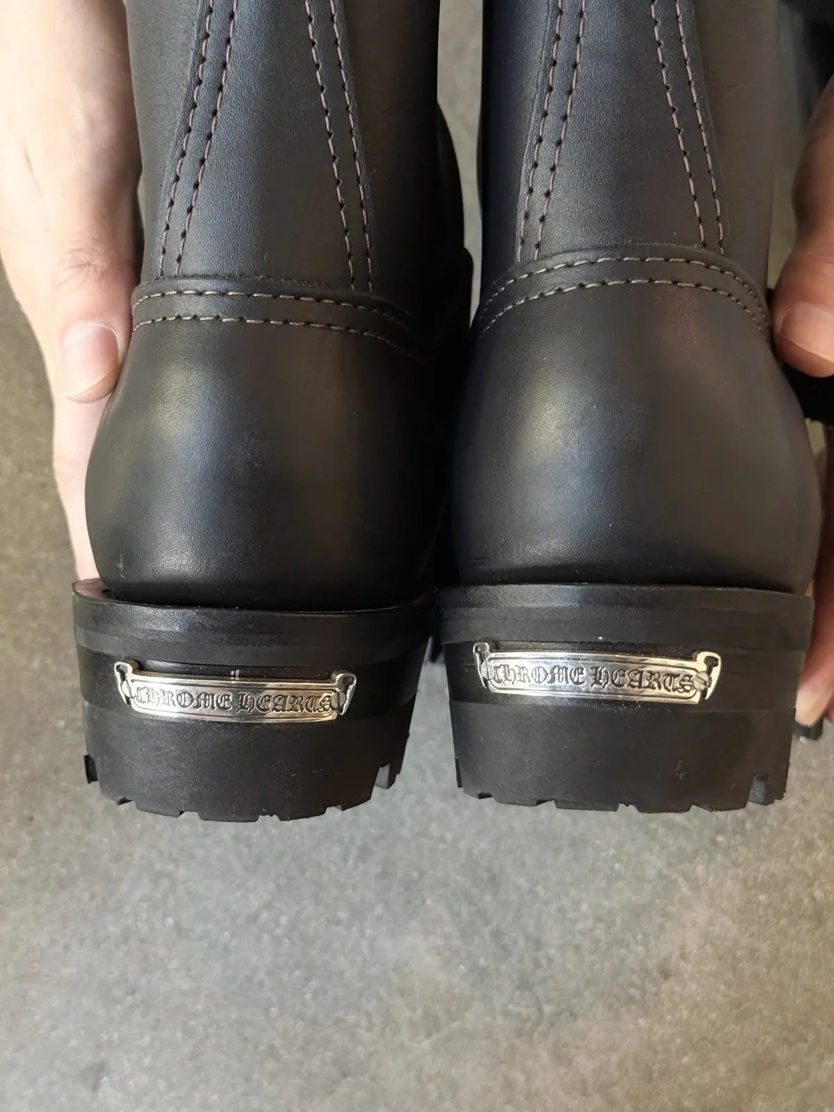 Brand New Chrome Hearts Wesco Leather Boots