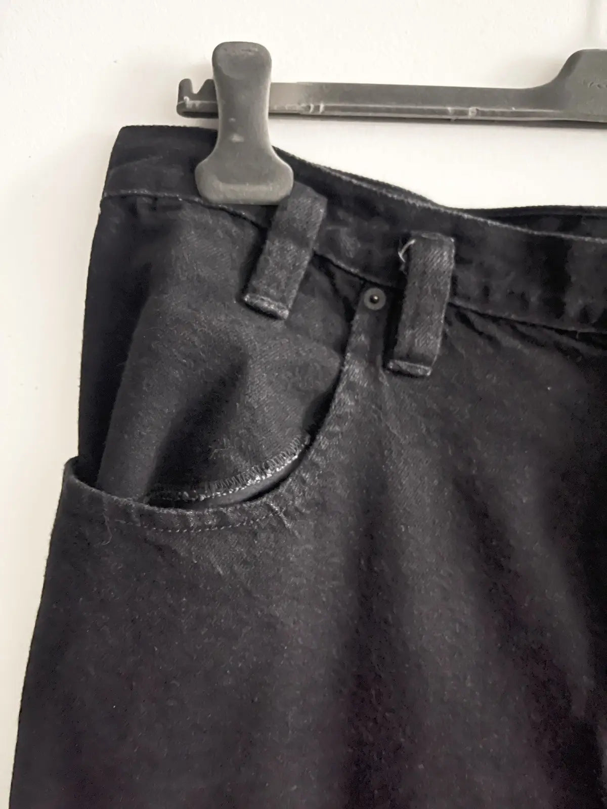 Eckhaus Latta Black Wide Leg Denim Jeans