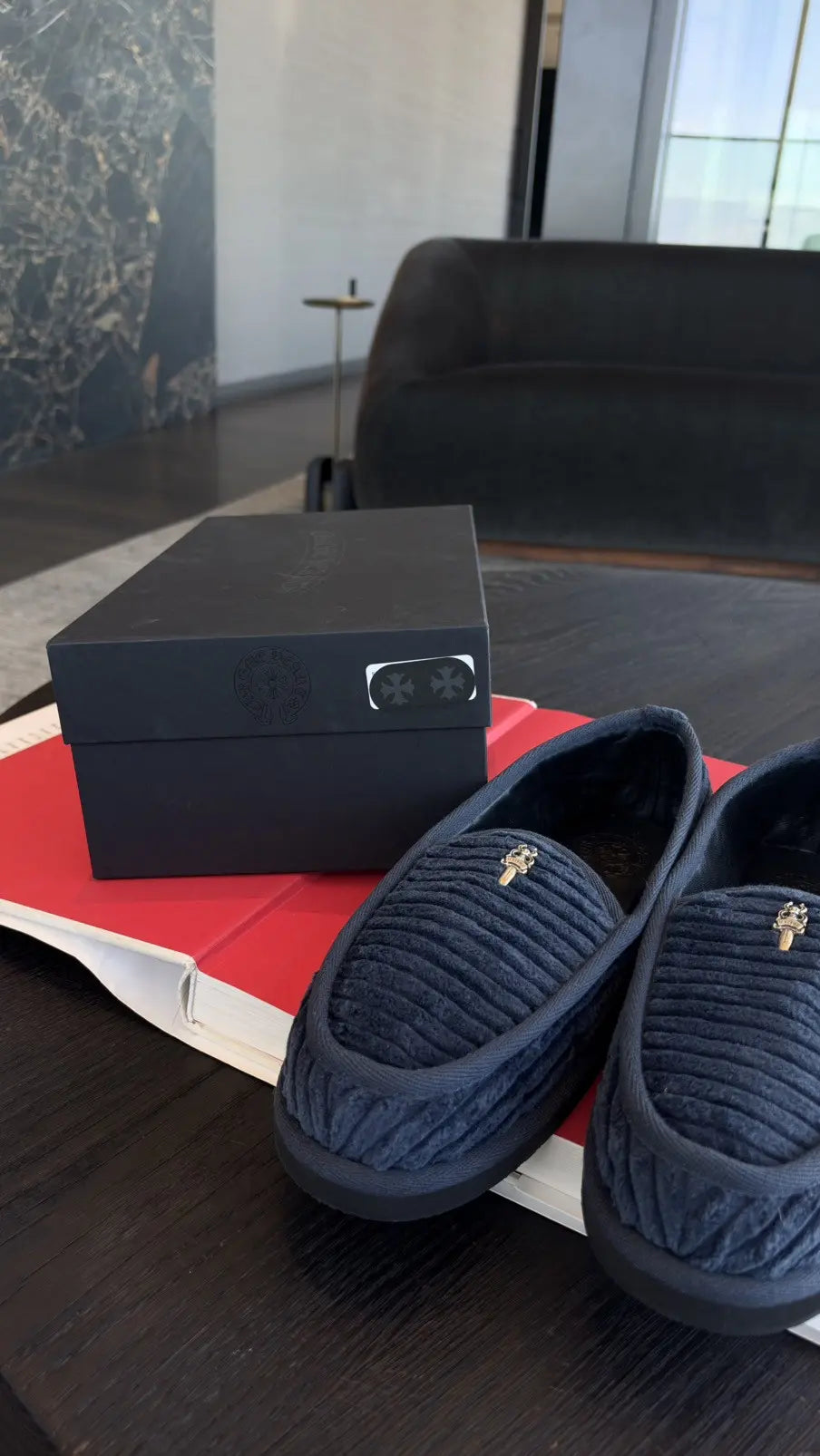 Chrome Hearts Dagger Corduroy Loafers Size 44 Chrome Hearts