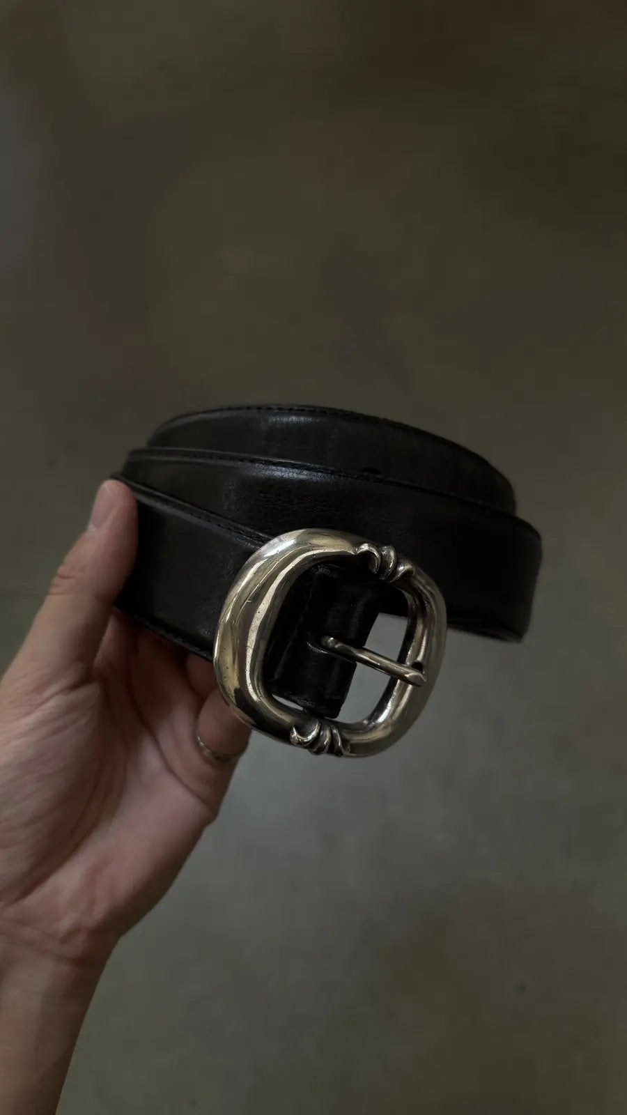 Chrome Hearts Black Leather Gunslinger Belt