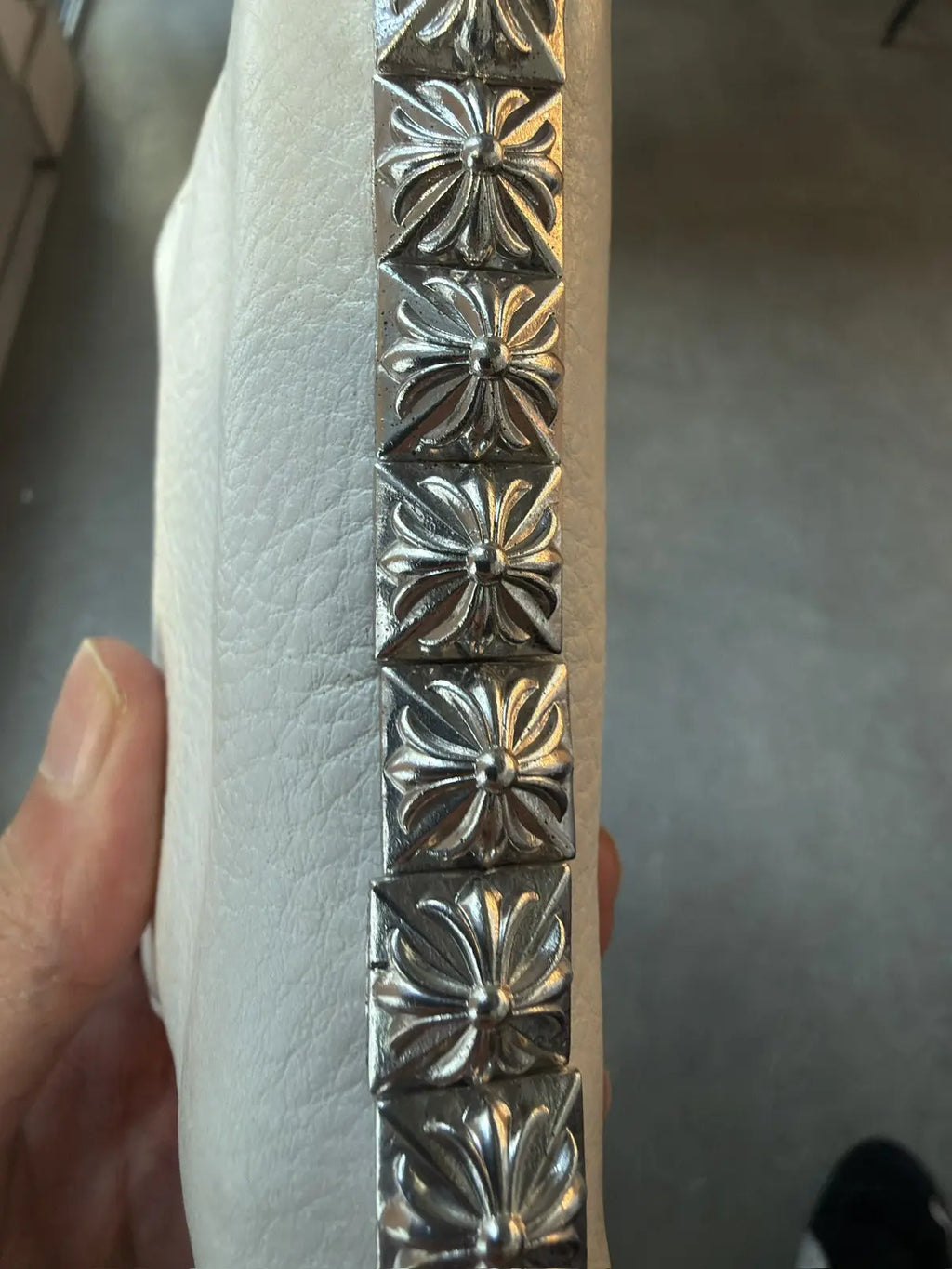 Chrome Hearts 3 Side Zip Pyramid Stud Wallet