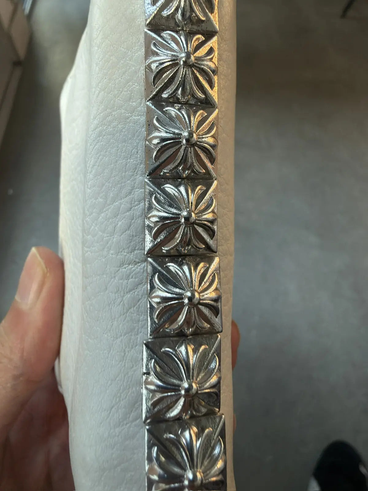 Chrome Hearts 3 Side Zip Pyramid Stud Wallet