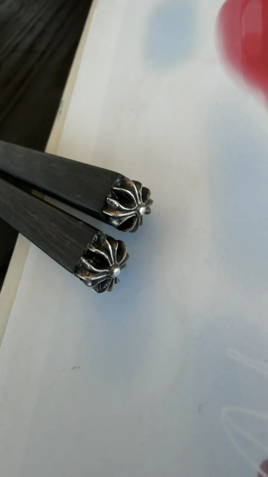 Chrome Hearts Ebony Wood Chopsticks Chrome Hearts