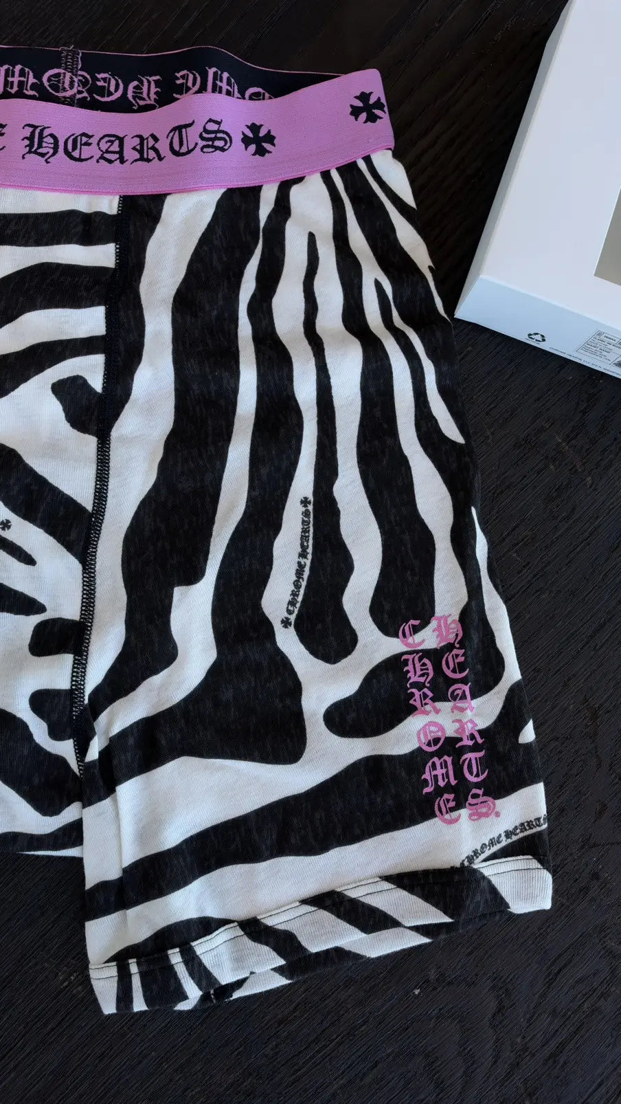 Chrome Hearts Zebra-Print Ribbed Boxer Size L Chrome Hearts