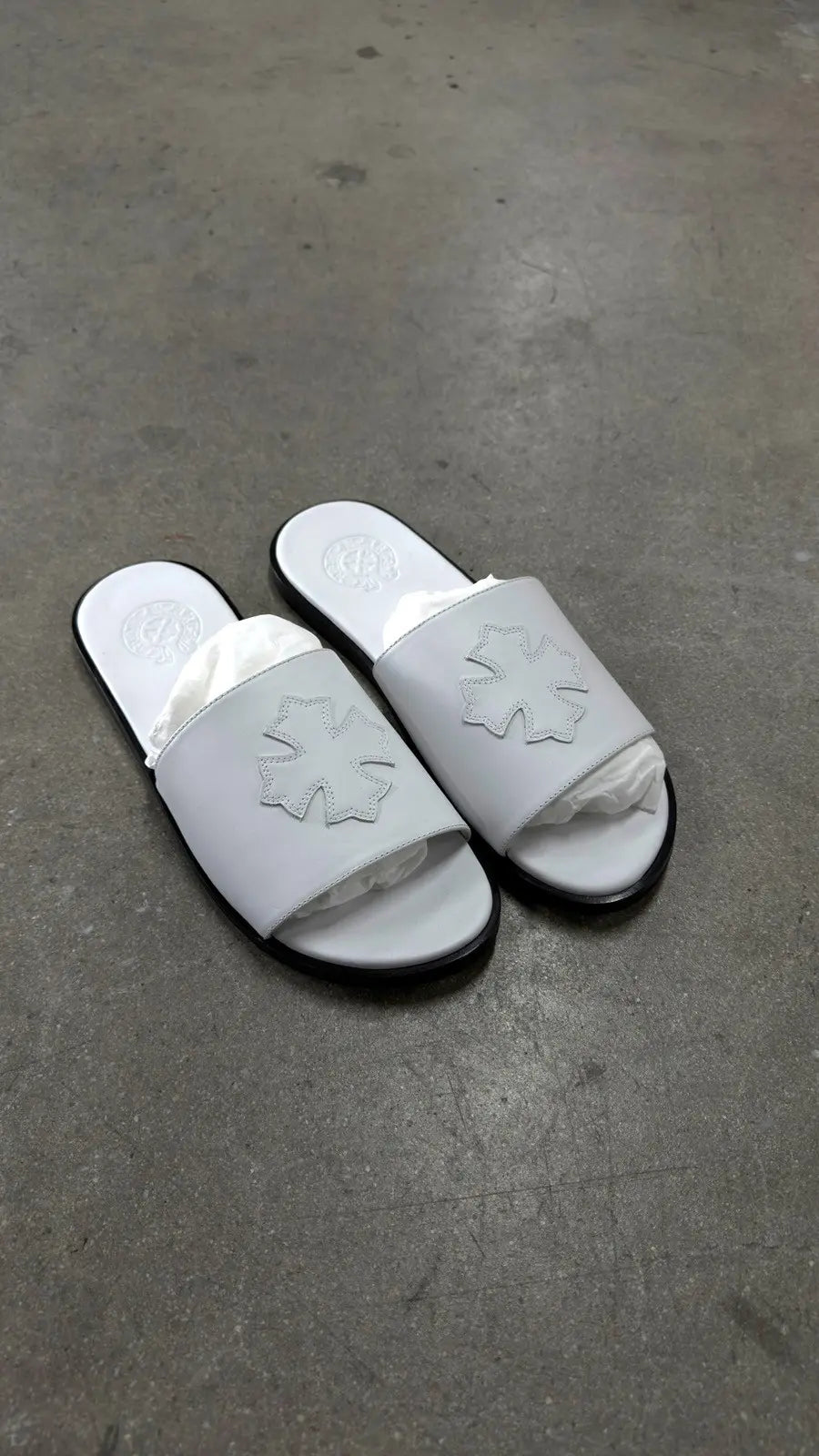 Chrome Hearts Leather Flip Flops