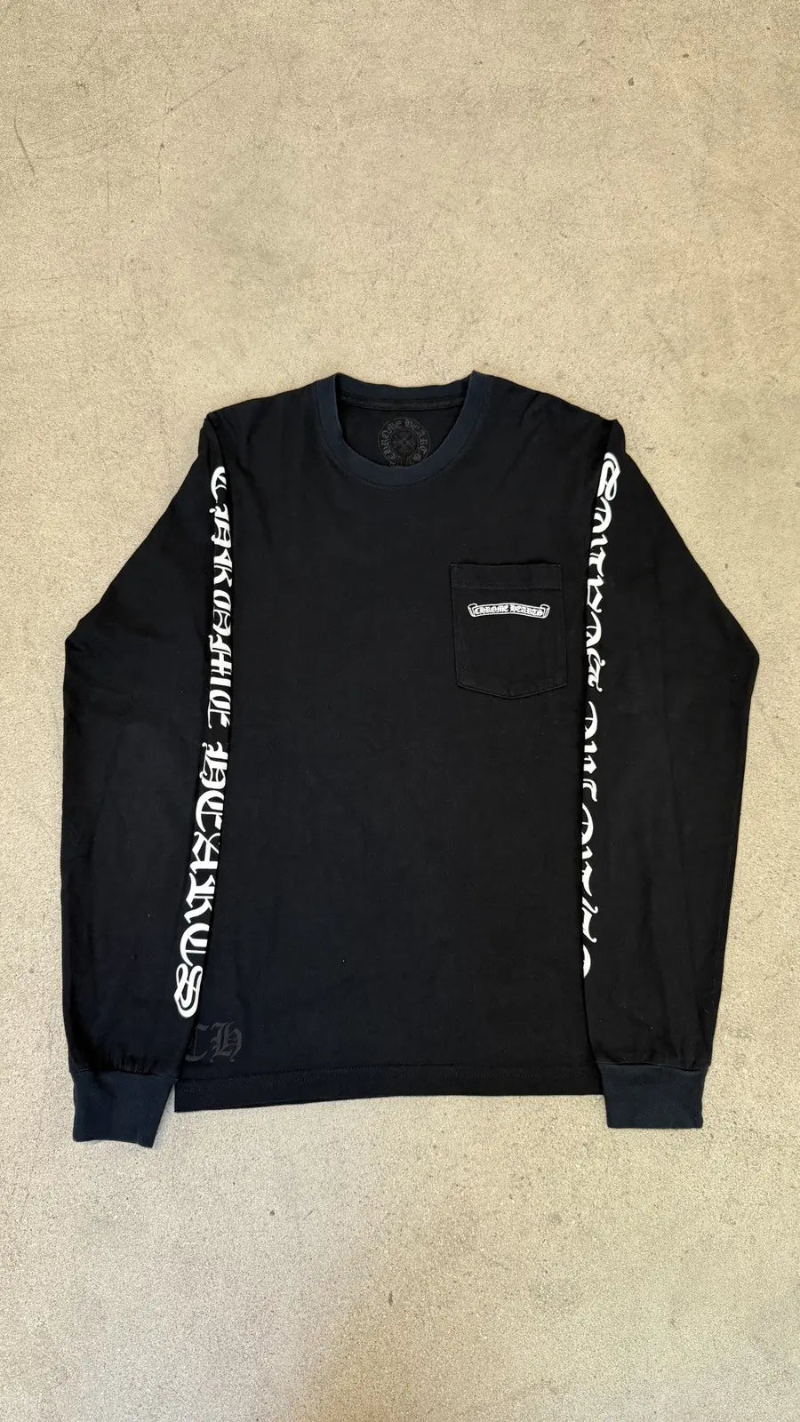 Chrome Hearts Scroll Logo Scripts LS Tee