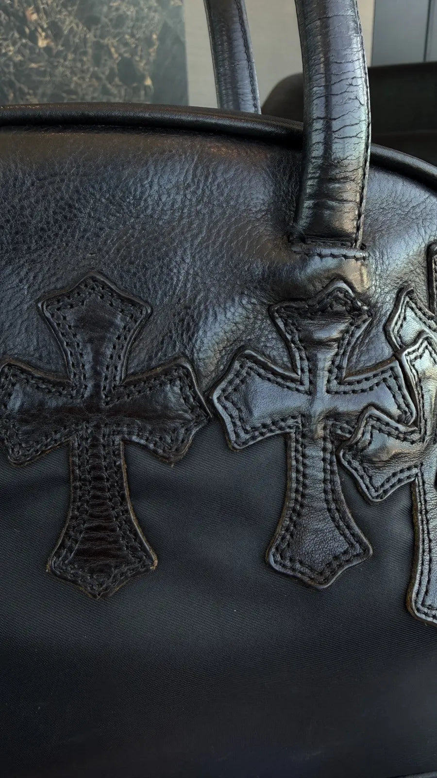 Chrome Hearts Cross Patch Bowling Bag Chrome Hearts