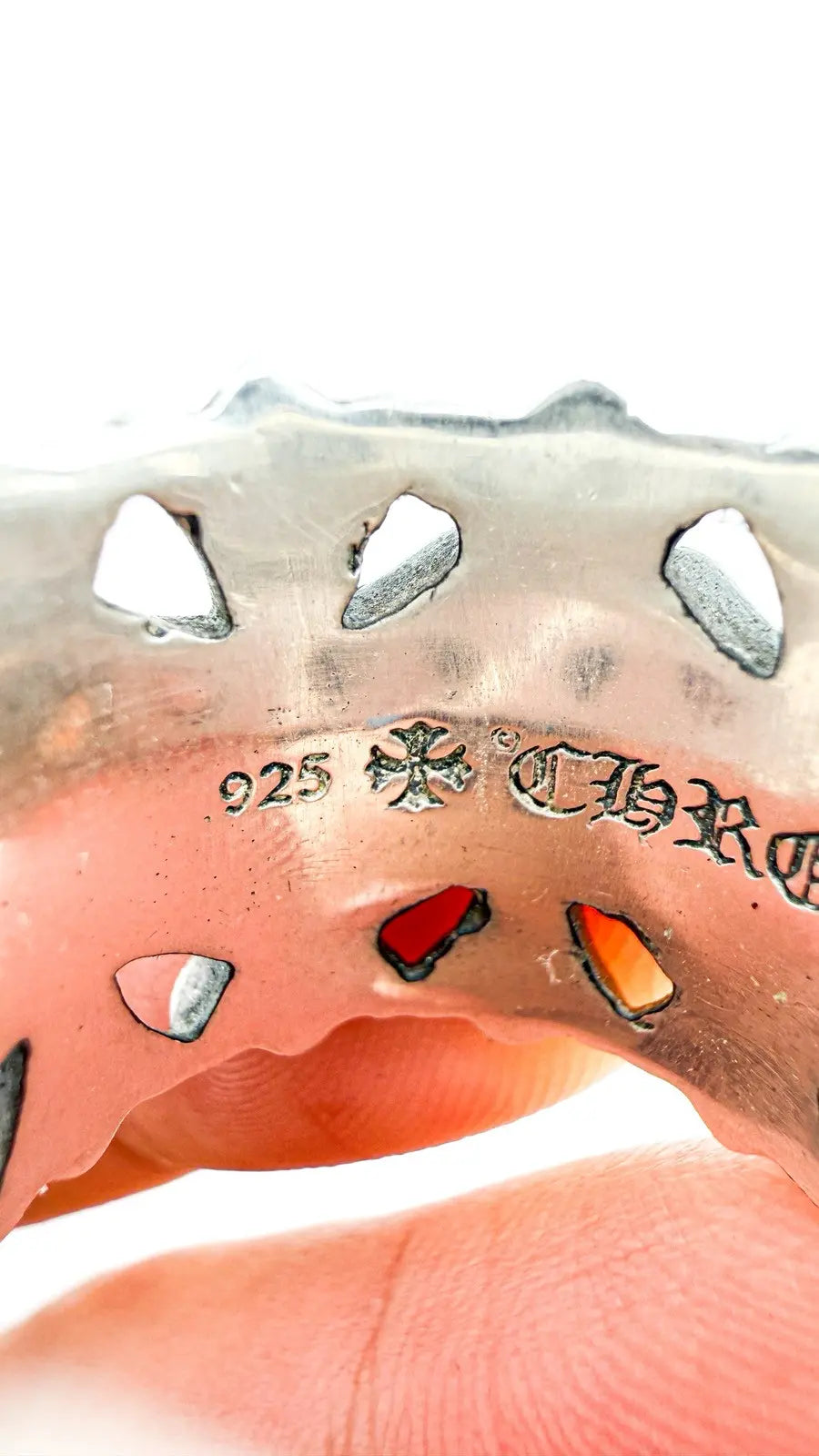 Chrome Hearts Sterling Silver Cemetery Ring Size 9.5