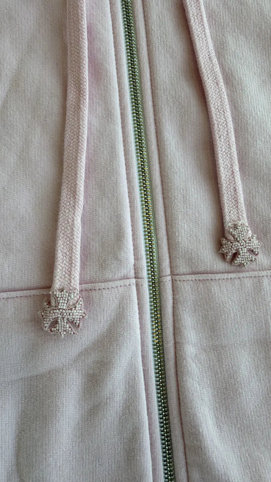 Chrome Hearts Pink Vine Dagger Beaded Zip-Up Hoodie Size M Chrome Hearts