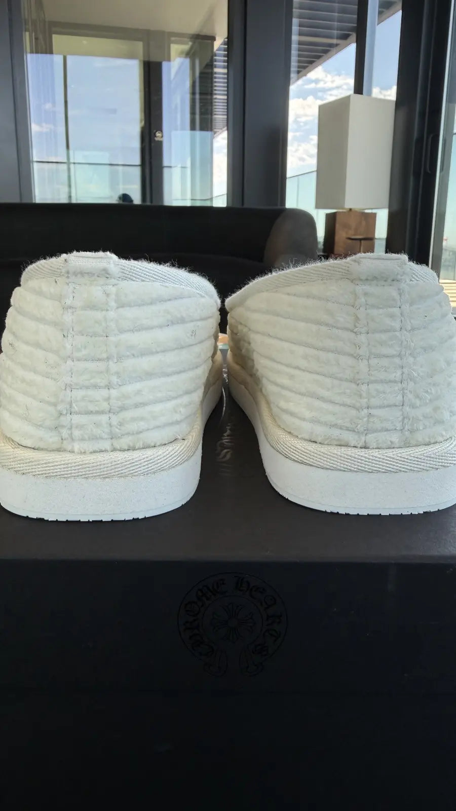 Chrome Hearts White Dagger Corduroy Loafers Chrome Hearts