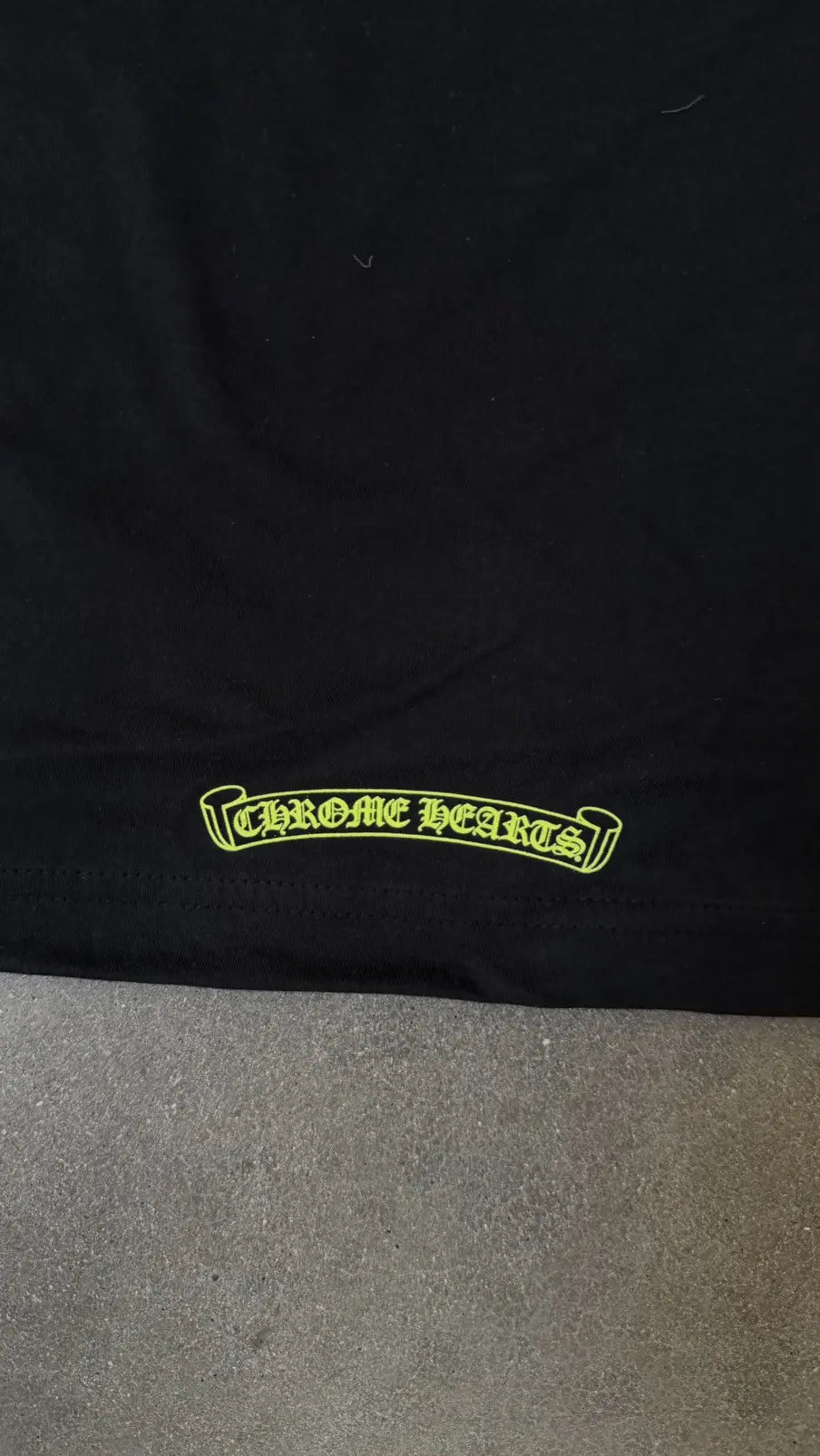 Chrome Hearts Neon Yellow Horseshoe Pocket T-Shirt