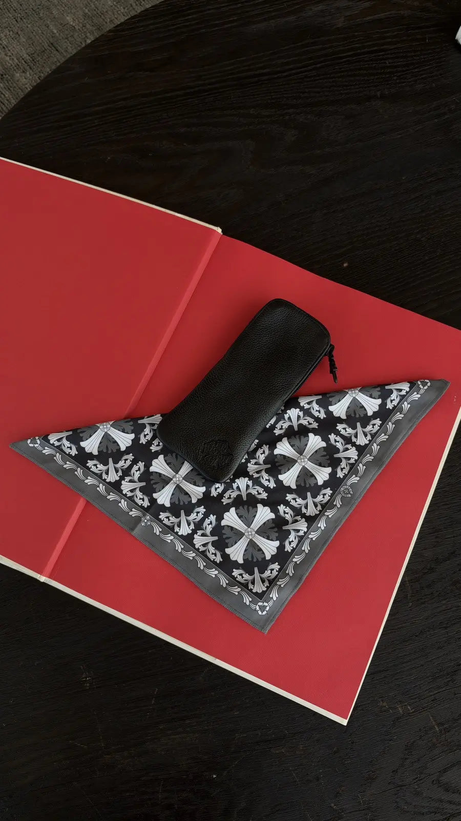 Chrome Hearts Cross Motif Silk Bandana Chrome Hearts