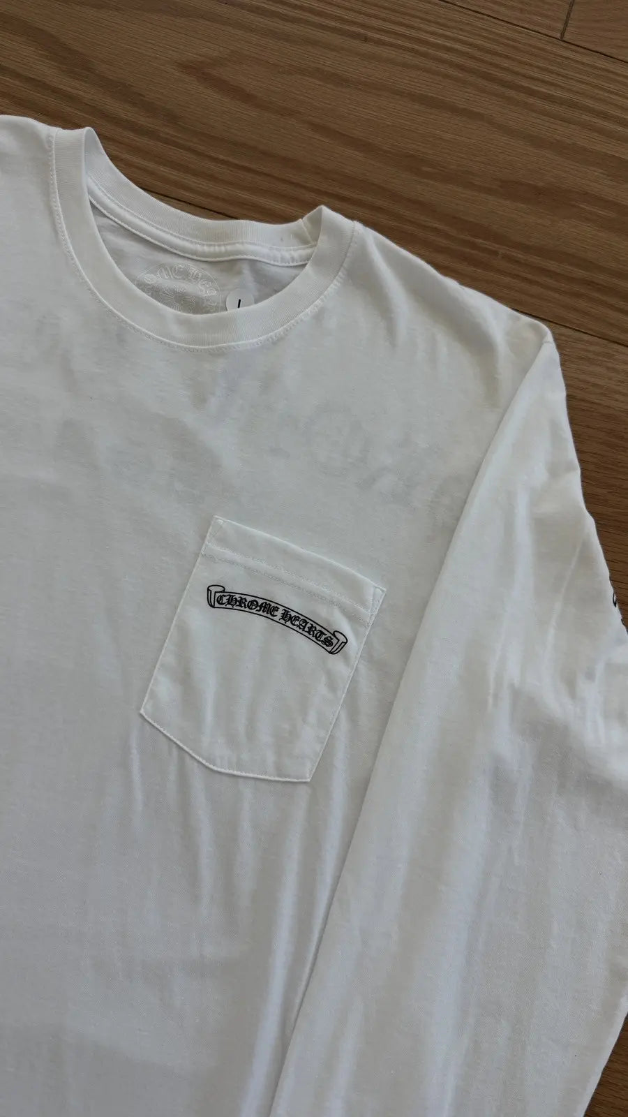 Chrome Hearts Scroll Logo Pocket Long-Sleeve Chrome Hearts