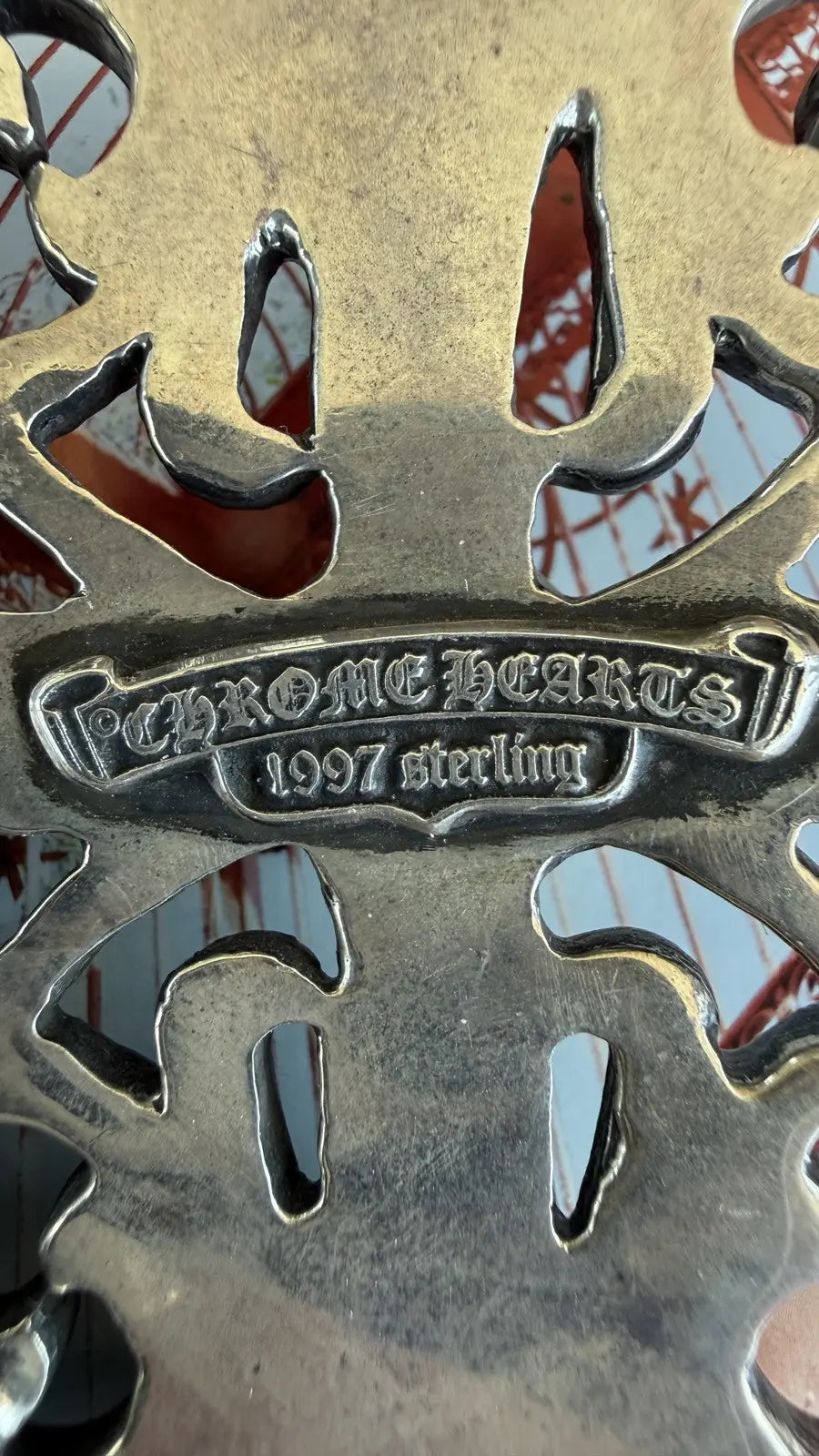 Chrome Hearts Classic Oval Cross Belt Buckle Chrome Hearts