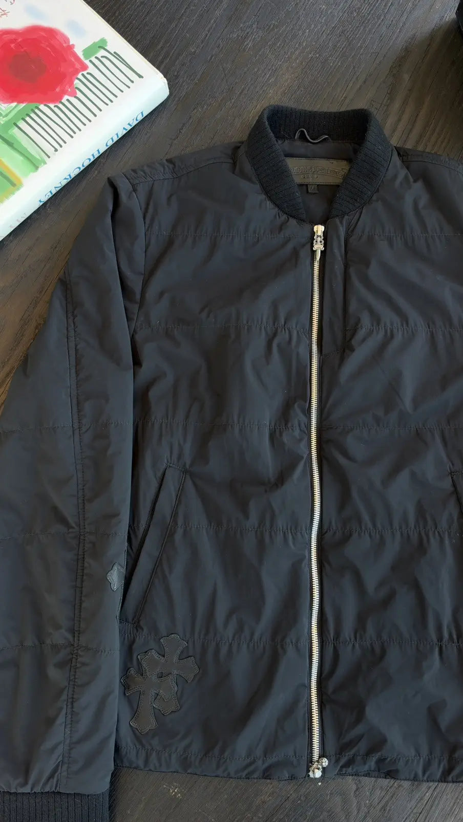 Chrome Hearts Cross Patch Nylon Bomber Jacket Size M Chrome Hearts