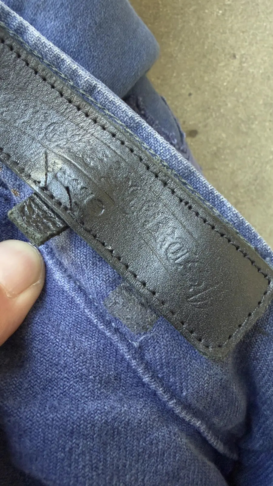 Chrome Hearts Blue Cross Patch Vintage French Work Pants