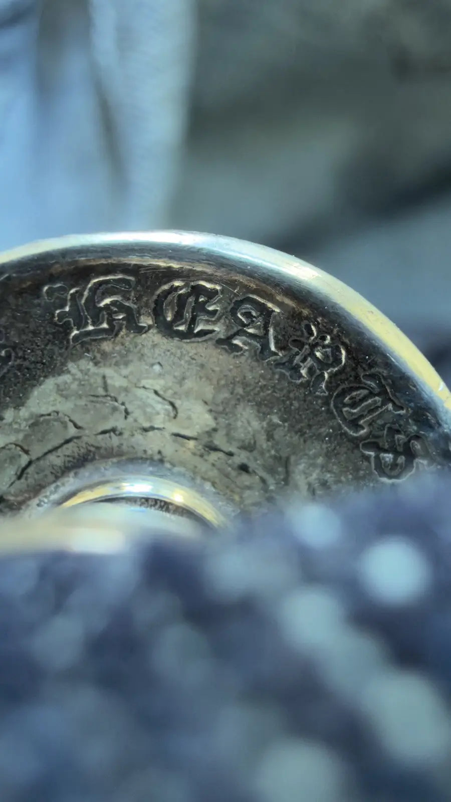 Chrome Hearts Black White Brown Patch FleurKnee Jeans