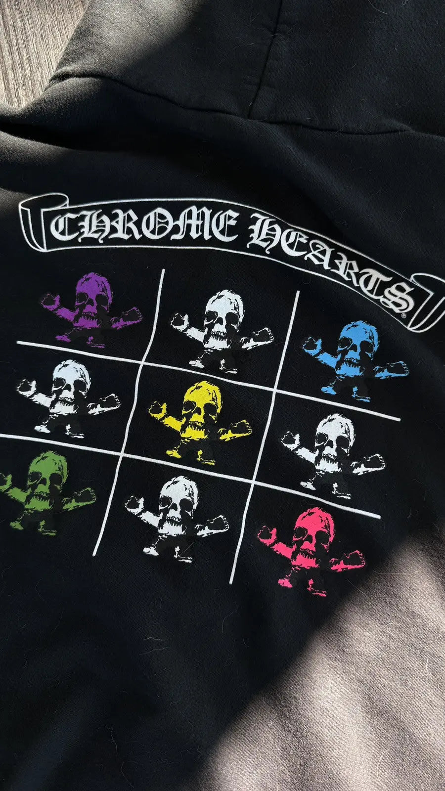 Chrome Hearts Black Multi FOTI Tic Tac Toe Zip Up Chrome Hearts
