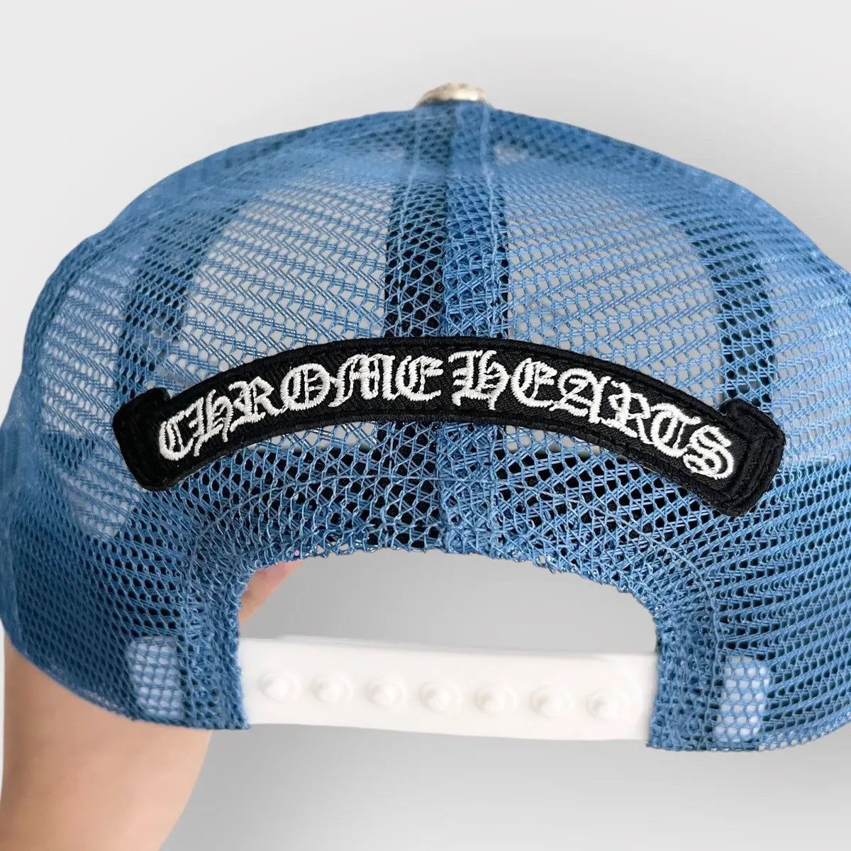 Chrome Hearts Blue Cross Patch Hat