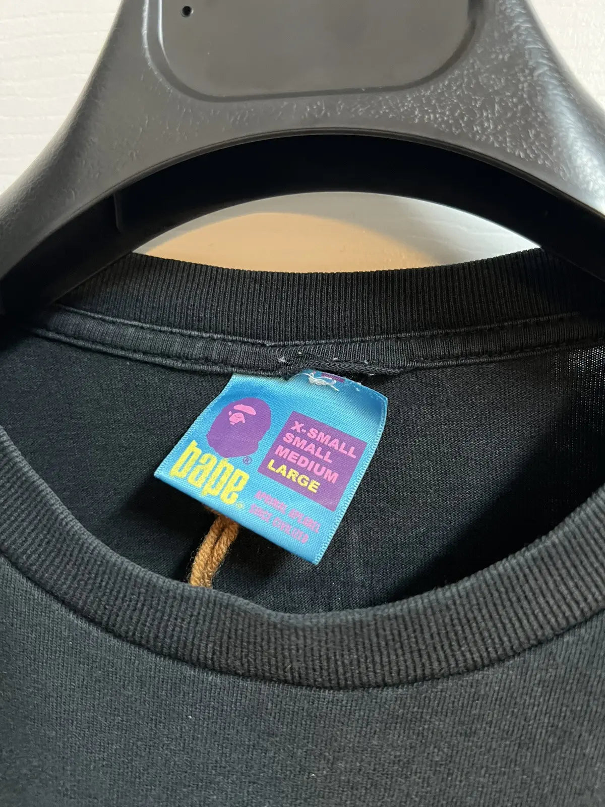 2000s Bape Blue Flannel Logo Tee