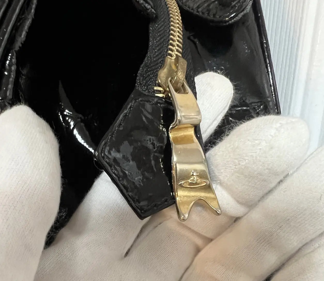 Vivienne Westwood Golden Saturn Orb Bowling Hand Bag