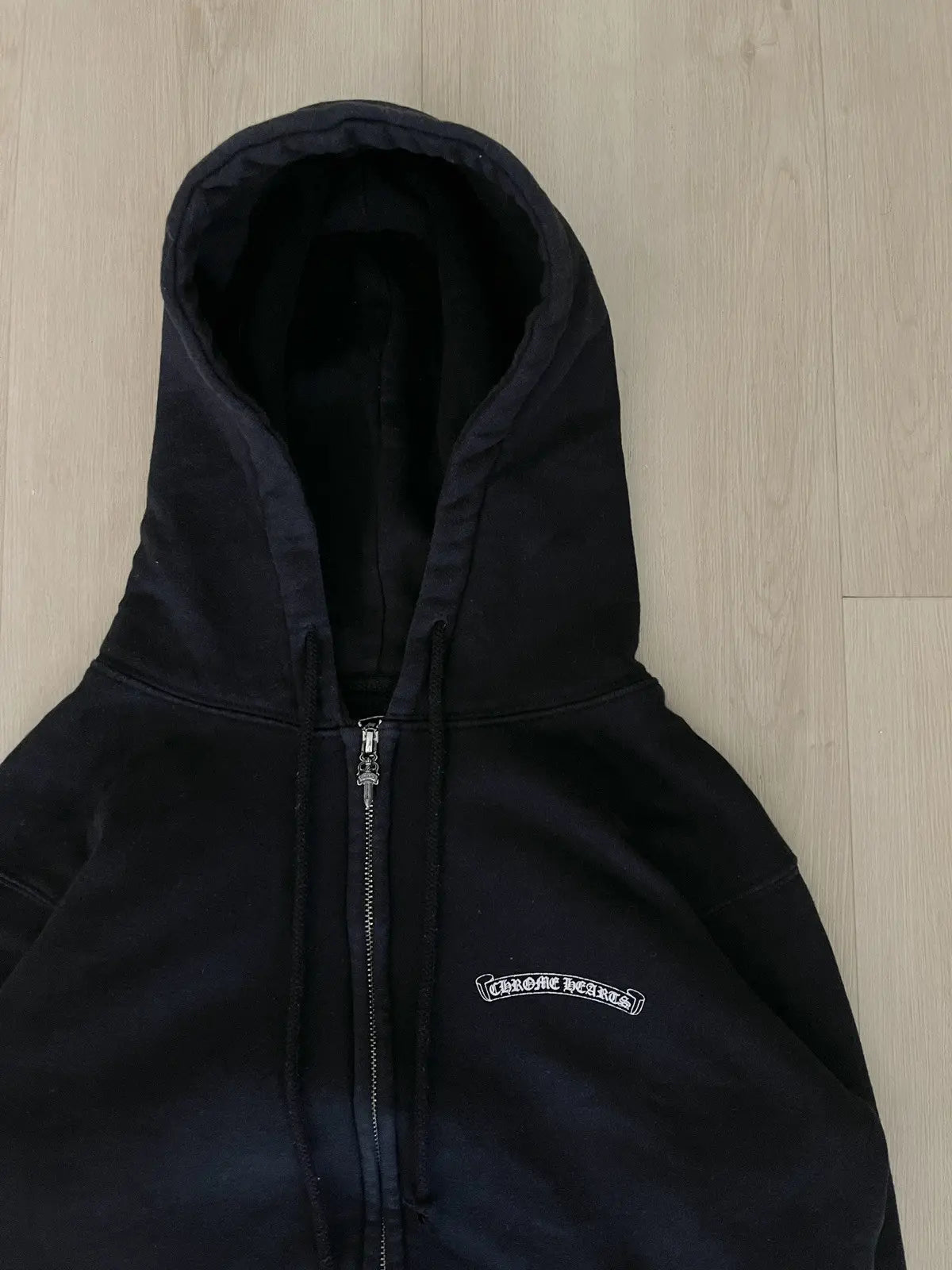 2000s Chrome Hearts USA Scripts Logo Zip-Up Hoodie