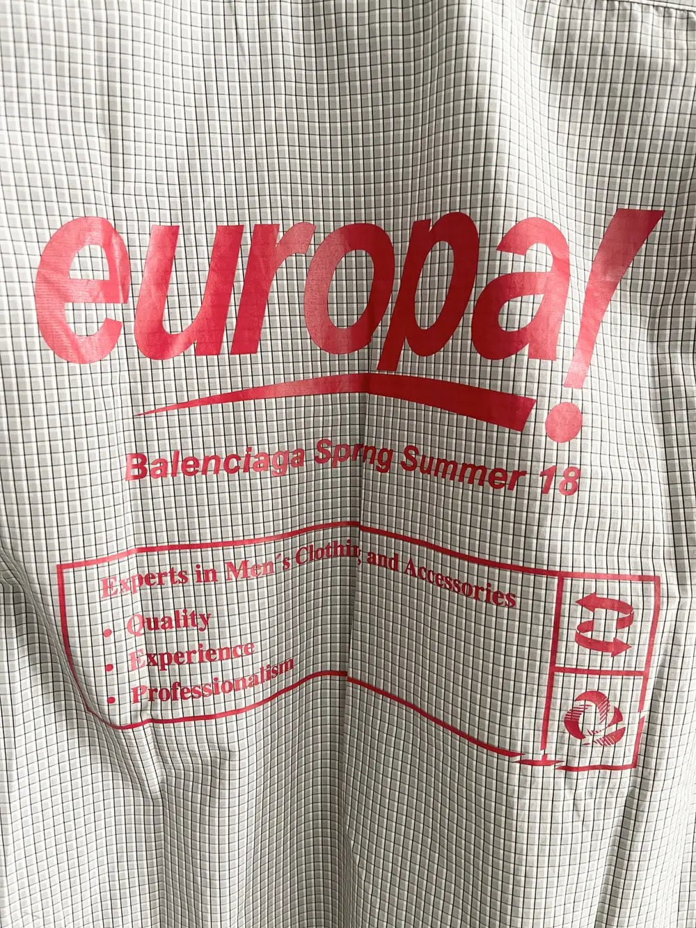 2018 Balenciaga Europa Flannel Shirt