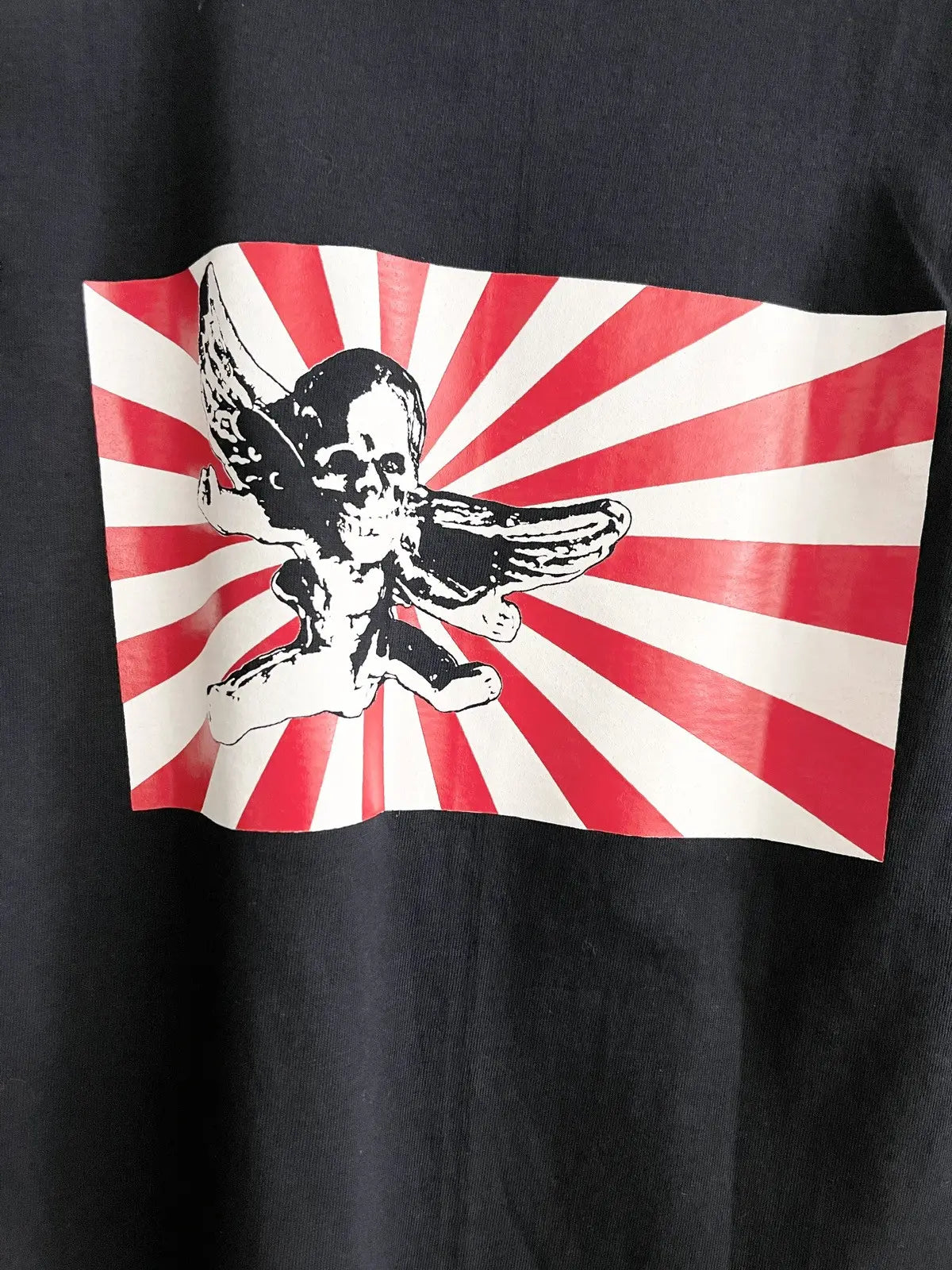 2000s Chrome Hearts Foti Skeleton Japan Flag Tee