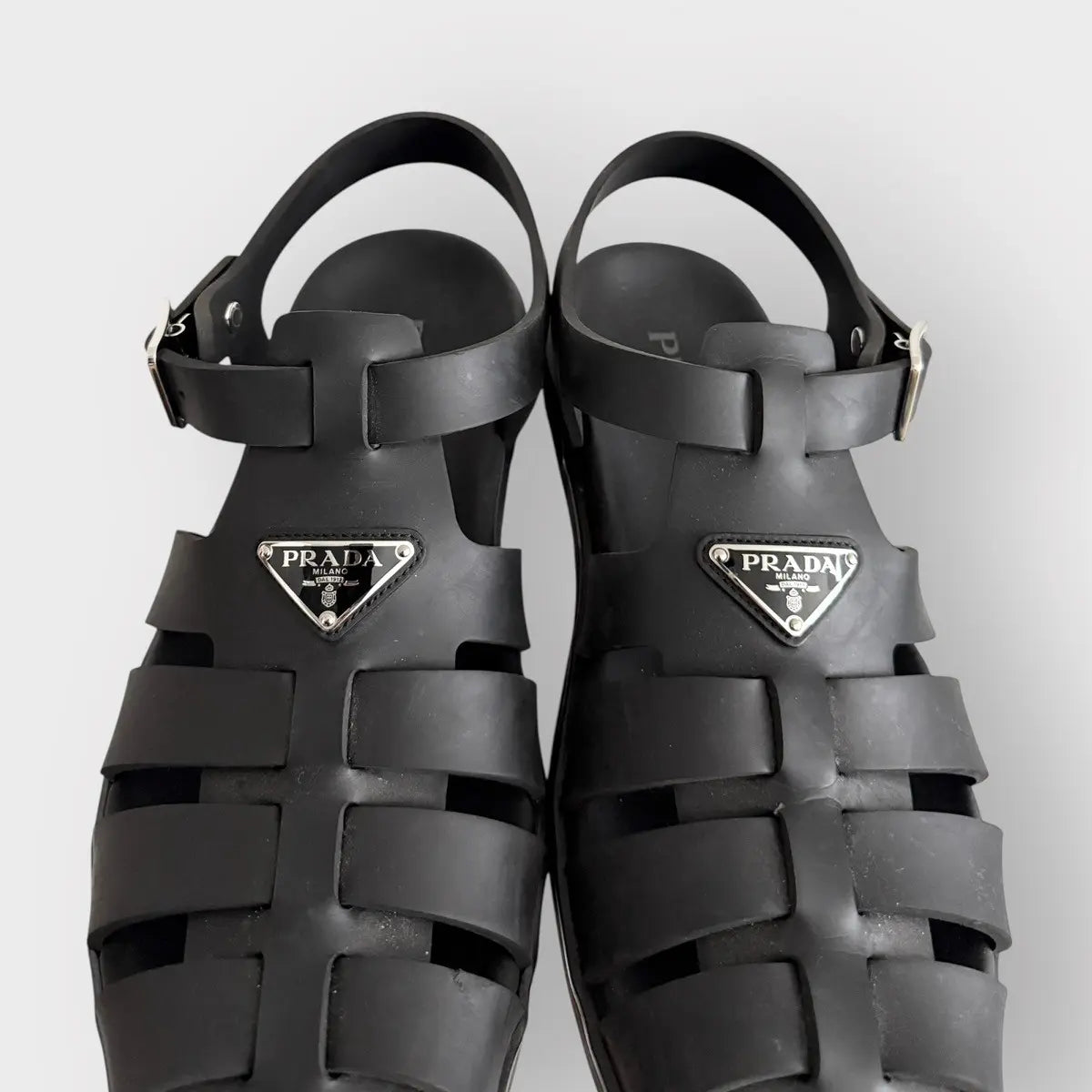 Prada Rubber Fisherman Sandals