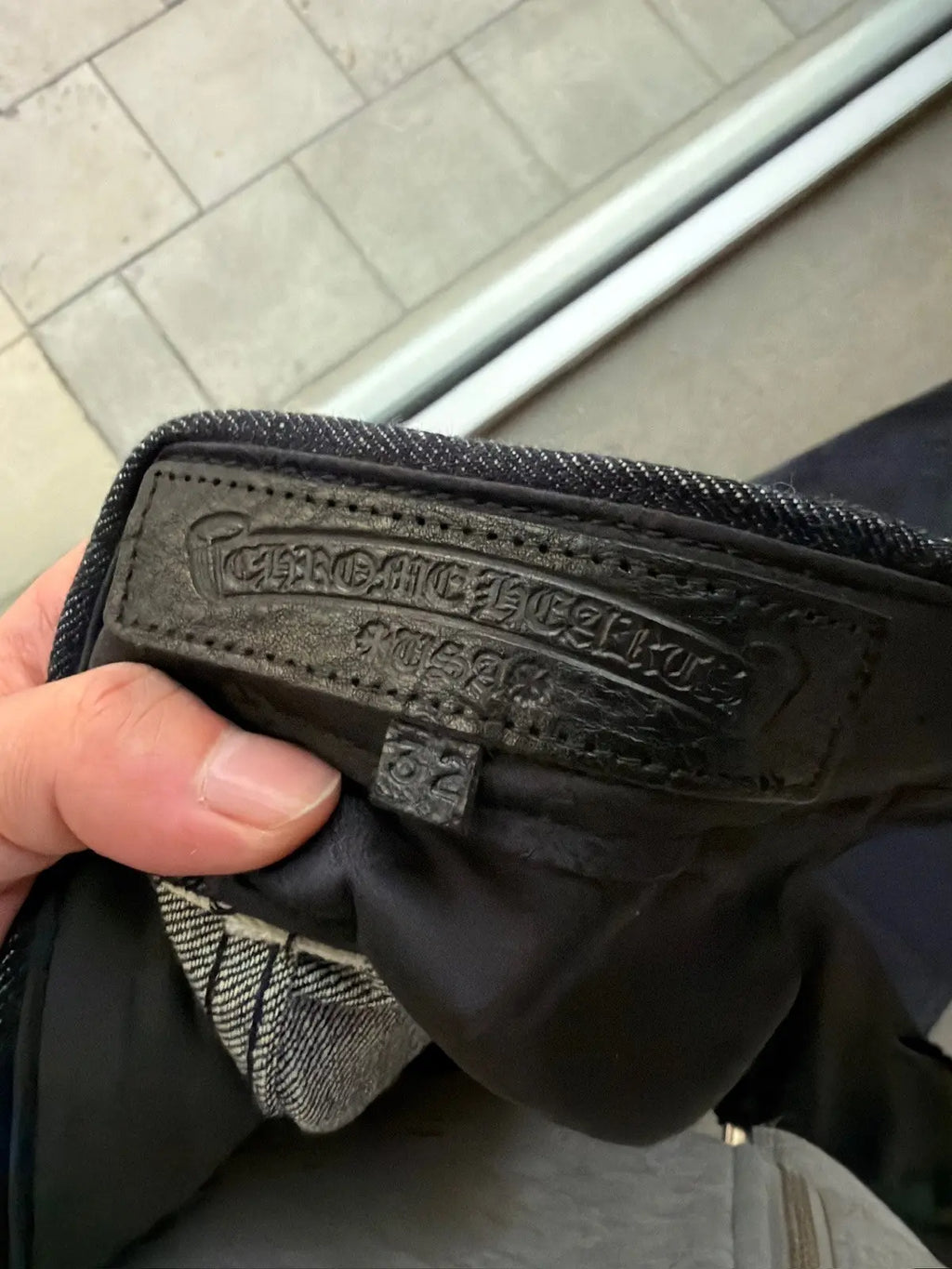 Chrome Hearts KS CUT Raw Indigo Denim Jeans — Size 32