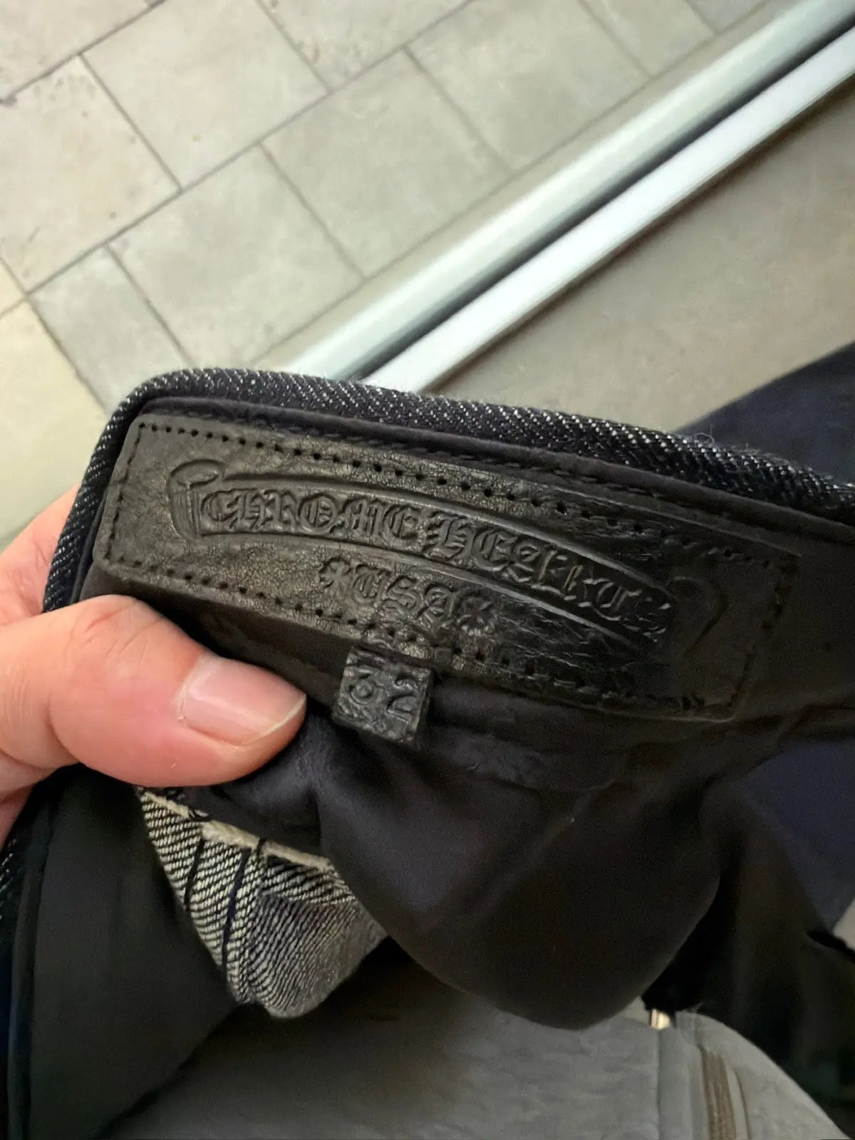 Chrome Hearts KS CUT Raw Indigo Denim Jeans — Size 32